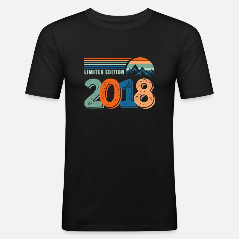 Limitierte Auflage 2018 - Männer Slim Fit T-Shirt - Schwarz