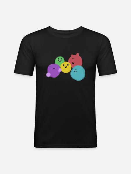 Bande de boule - T-shirt près du corps Homme - noir