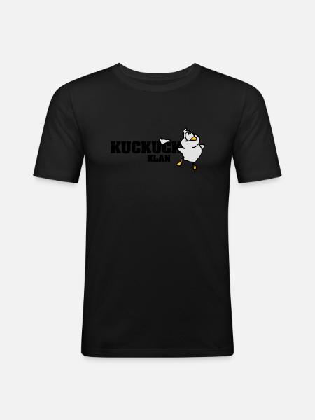 Kuckuck Klan - Männer Slim Fit T-Shirt - Schwarz