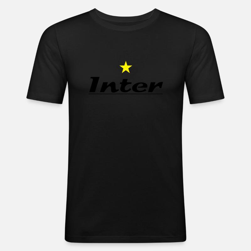 inter_02 - Männer Slim Fit T-Shirt - Schwarz