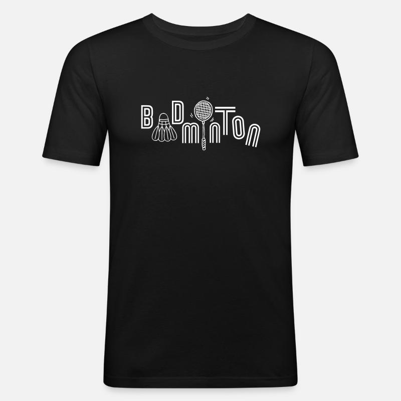 Badminton - Männer Slim Fit T-Shirt - Schwarz