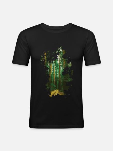 Forest - Men's Slim Fit T-Shirt - black