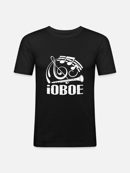Oboe Funny Oboe - Men's Slim Fit T-Shirt - black