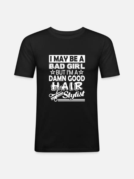Coiffeur Bon coiffeur Bon coiffeur - T-shirt près du corps Homme - noir