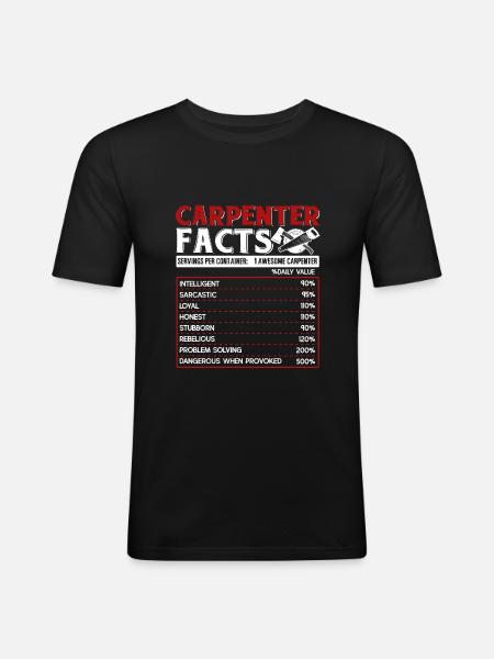 Carpenter Carpenter Facts - Men's Slim Fit T-Shirt - black
