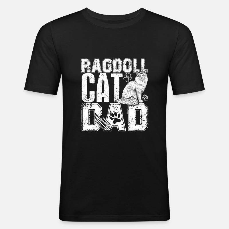 Ragdoll Cat Ragdoll Cat Dad - Männer Slim Fit T-Shirt - Schwarz