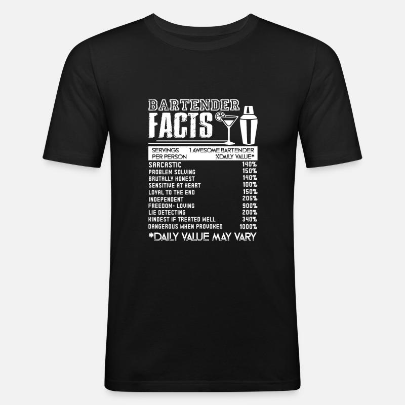 Bartender Bartender Facts - Men's Slim Fit T-Shirt - black