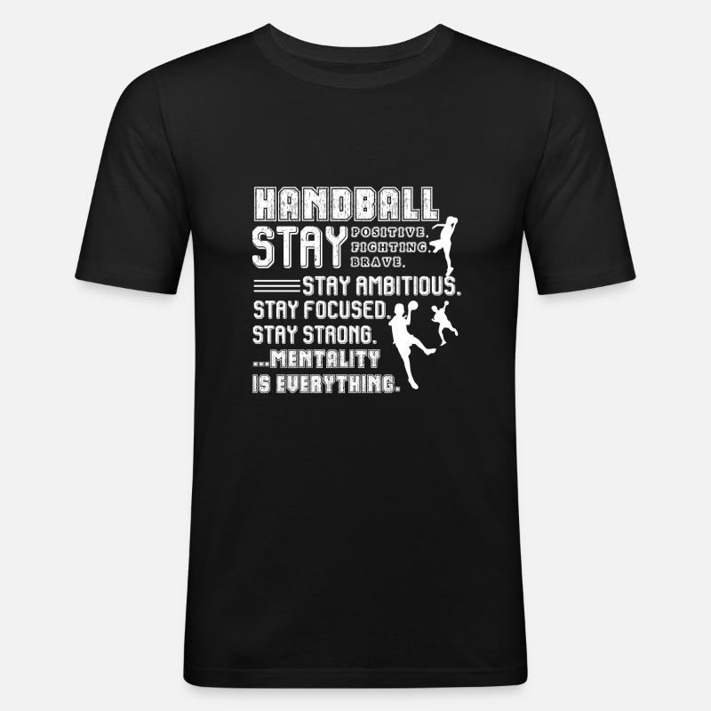 Handball Dinge über Handball - Männer Slim Fit T-Shirt - Schwarz