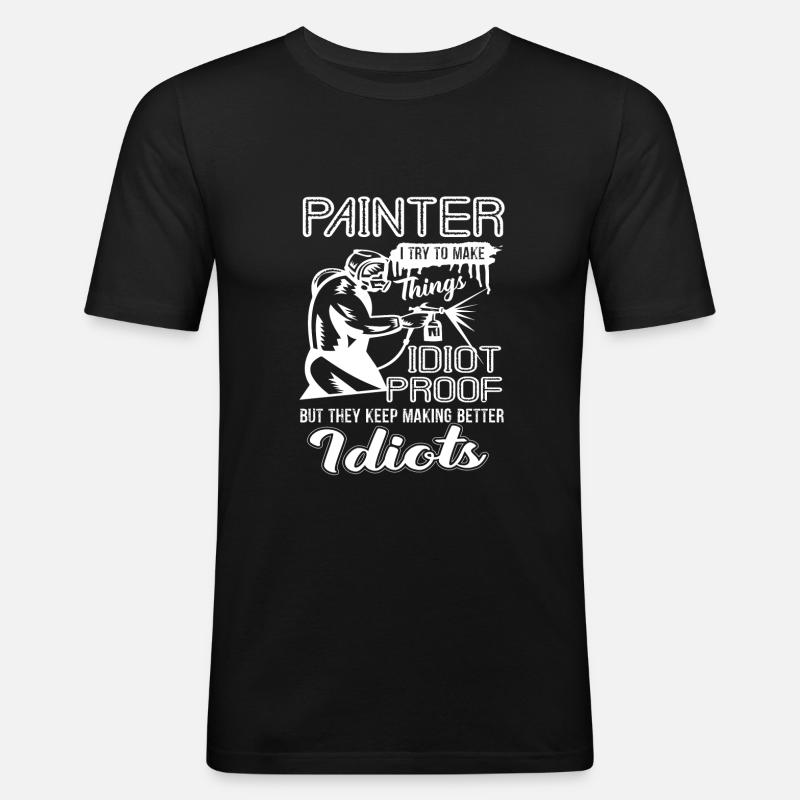 Painter Funny Painter - Men's Slim Fit T-Shirt - black