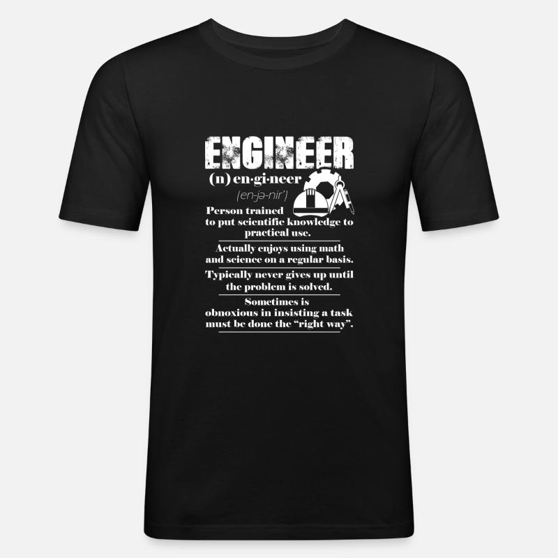 Engineer Definition - Men's Slim Fit T-Shirt - black