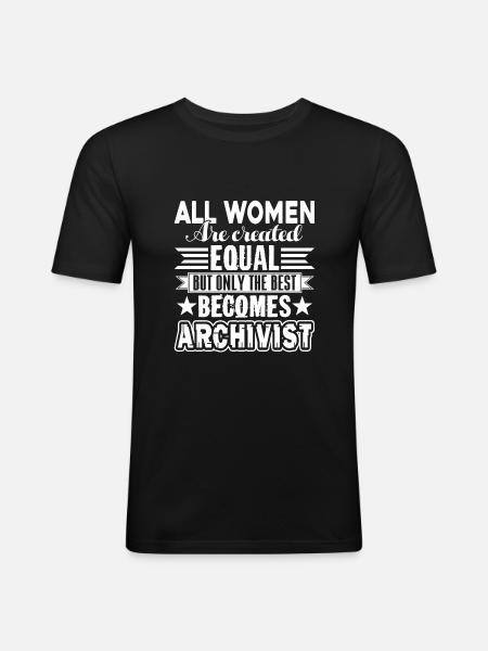 Archiviste Le meilleur devient archiviste - T-shirt près du corps Homme - noir