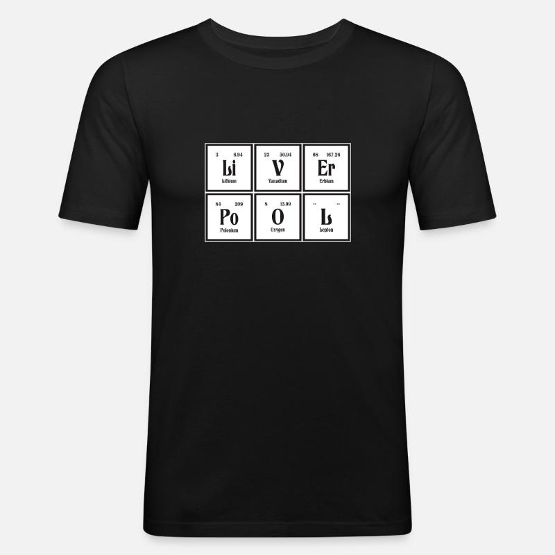 Liverpool | Periodensystem der Elemente - Männer Slim Fit T-Shirt - Schwarz
