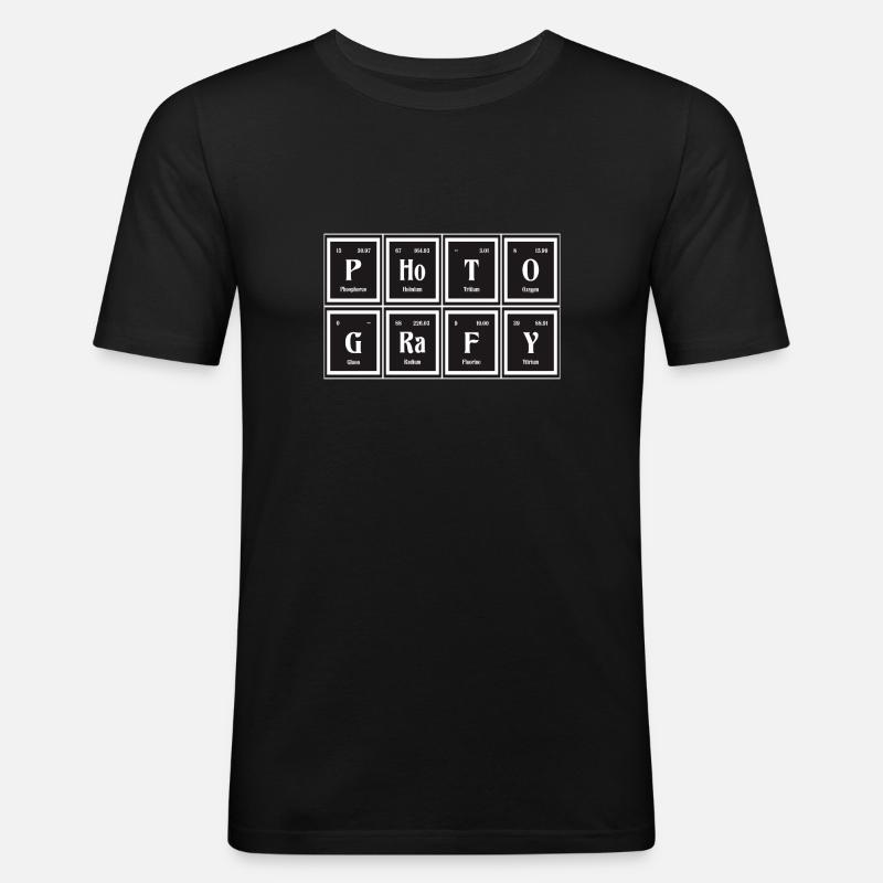 Fotografie | Periodensystem der Elemente - Männer Slim Fit T-Shirt - Schwarz