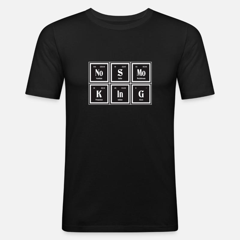 Rauchverbot | Periodensystem der Elemente - Männer Slim Fit T-Shirt - Schwarz