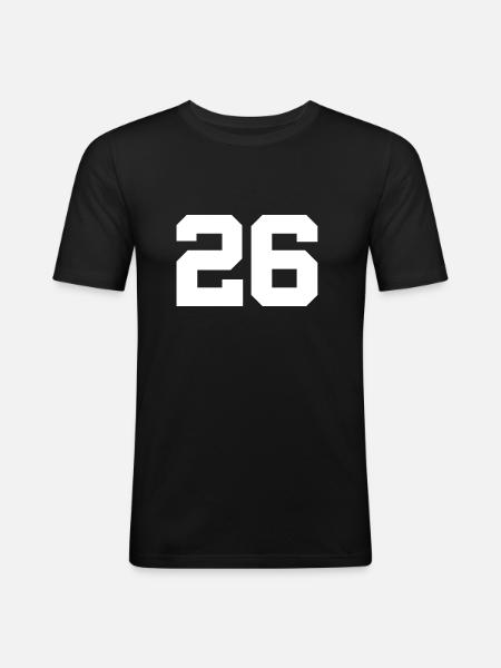 Number 26 - Men's Slim Fit T-Shirt - black