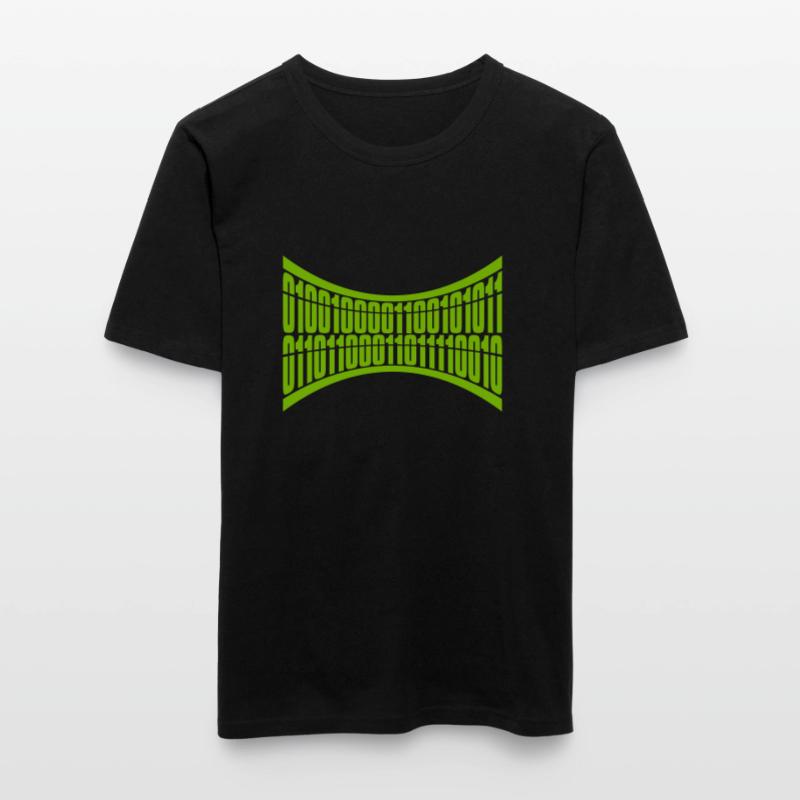 Langage de programme de code binaire T-shirt près du corps Homme