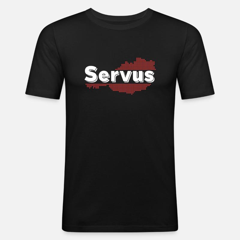Servus - Männer Slim Fit T-Shirt - Schwarz