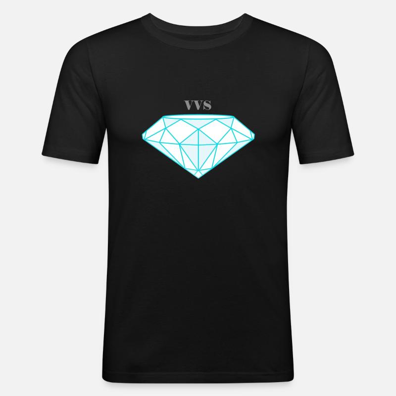 Diamond VVS - T-shirt près du corps Homme - noir