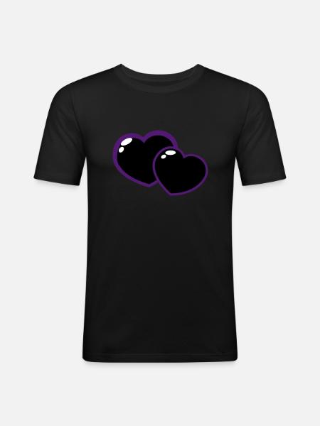Heart - Men's Slim Fit T-Shirt - black