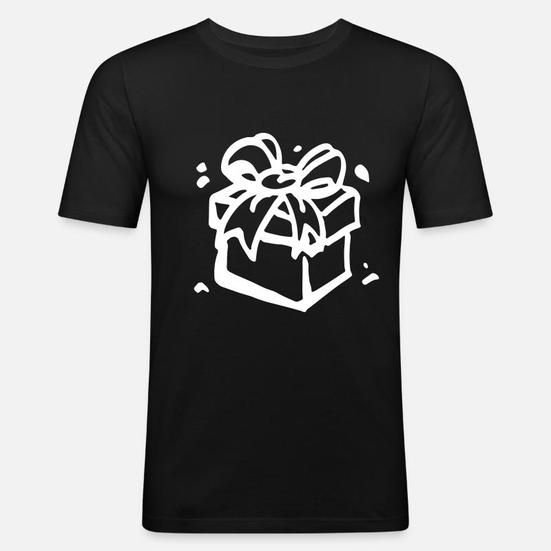 Gift Box / gift box - present - Men's Slim Fit T-Shirt - black
