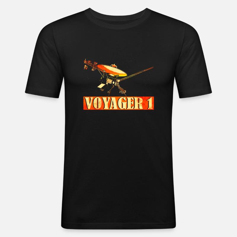 Voyager Interstellar Space Probe - Men's Slim Fit T-Shirt - black