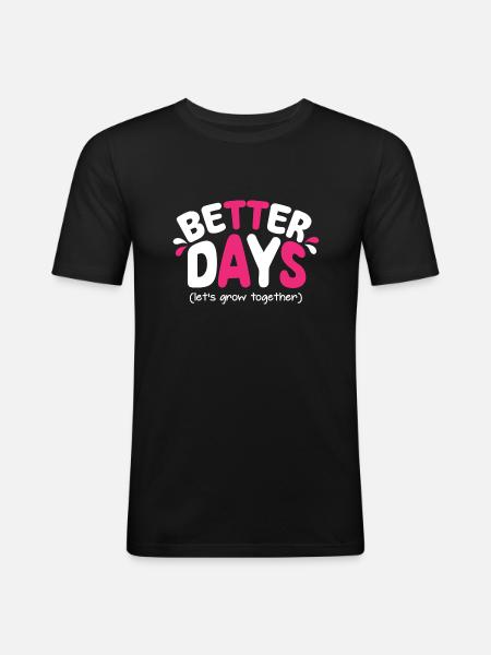shirt new 01 - Männer Slim Fit T-Shirt - Schwarz