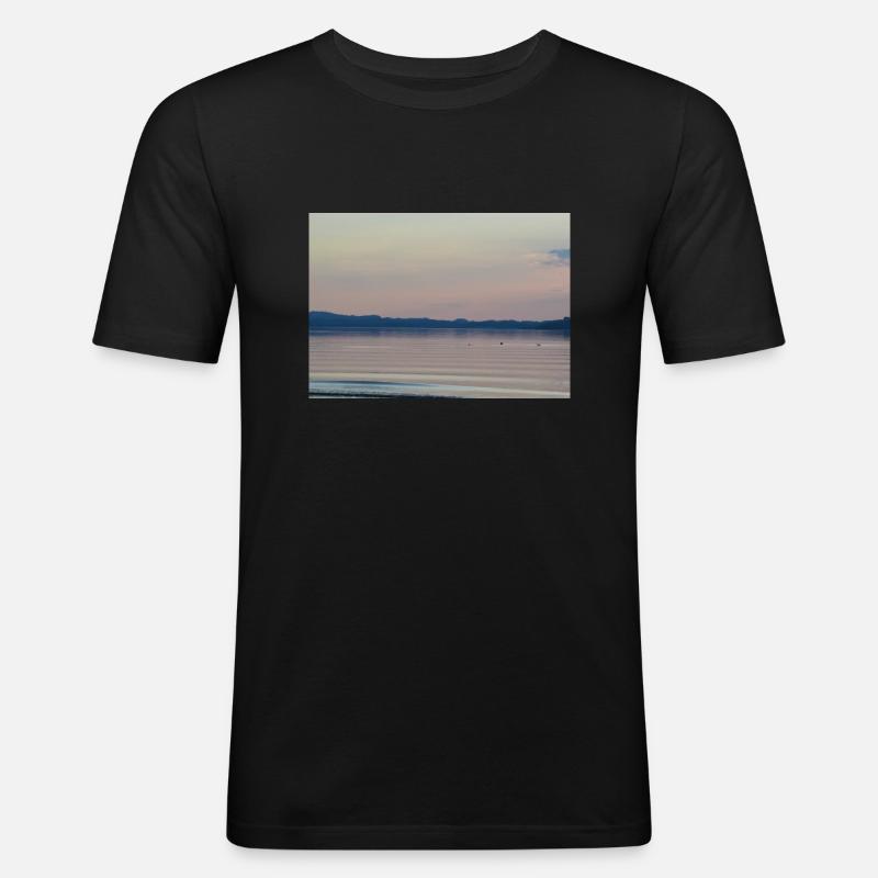 Chiemgau - Männer Slim Fit T-Shirt - Schwarz