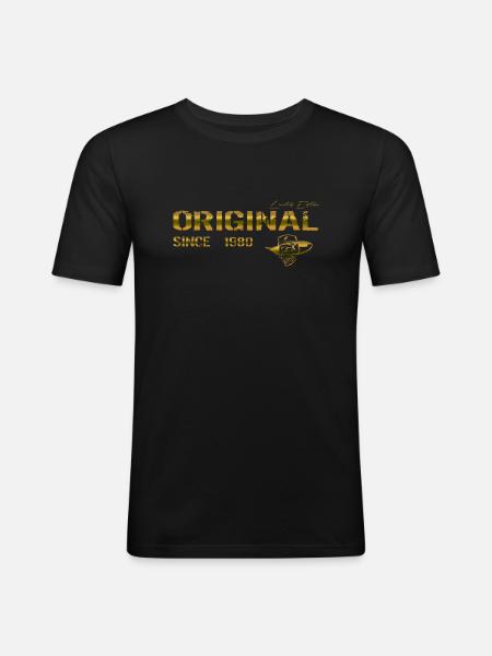 Original since 1980 - Männer Slim Fit T-Shirt - Schwarz