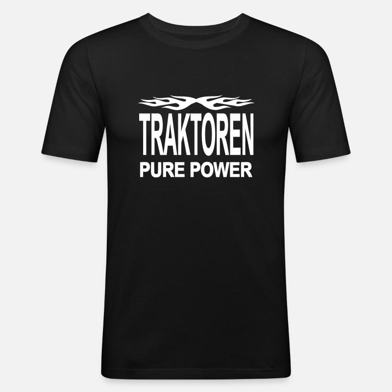 Traktor - Männer Slim Fit T-Shirt - Schwarz