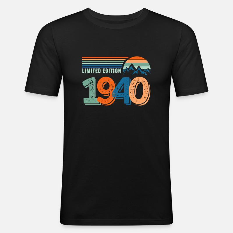 Limited edition 1940 - T-shirt près du corps Homme - noir
