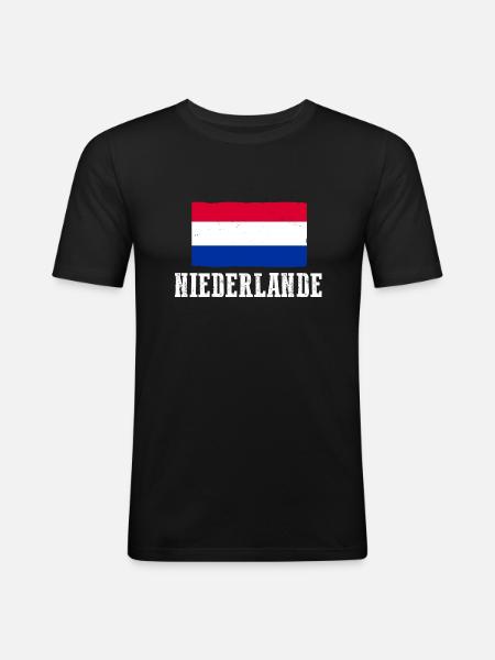 Holland Netherlands Netherlands - Men's Slim Fit T-Shirt - black