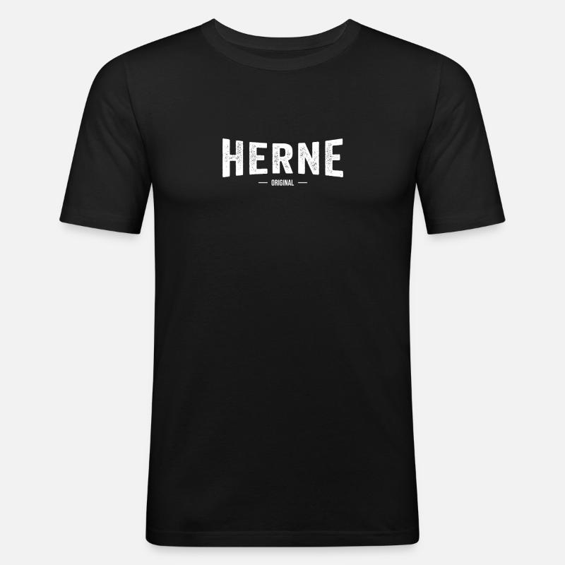 Herne Original - Männer Slim Fit T-Shirt - Schwarz