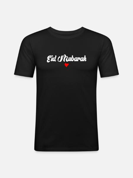 Islam Eid Mubarak - Men's Slim Fit T-Shirt - black