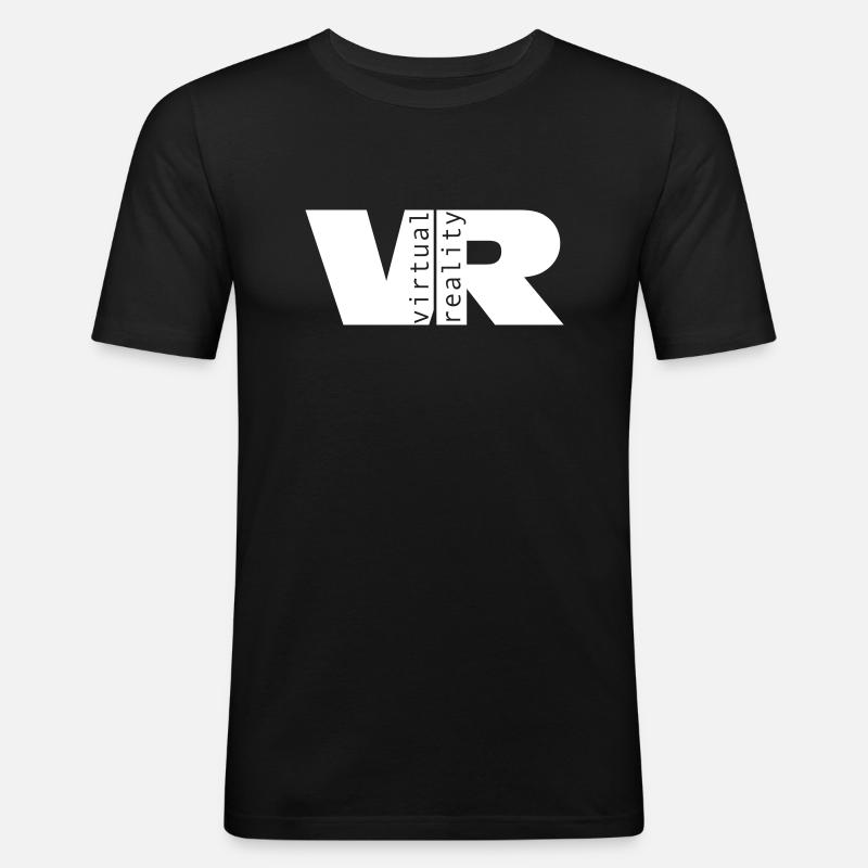 Virtual Reality - Männer Slim Fit T-Shirt - Schwarz