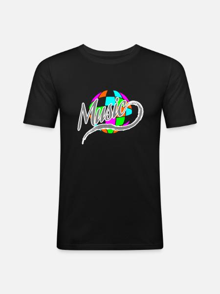 DJ - Men's Slim Fit T-Shirt - black