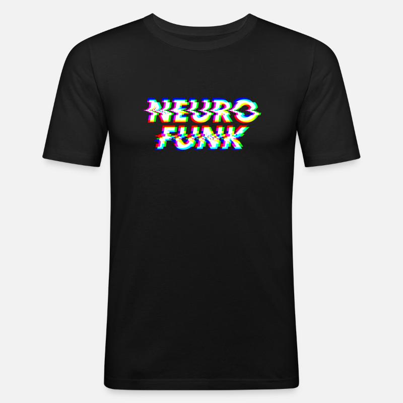 Neurofunk 4 - Männer Slim Fit T-Shirt - Schwarz