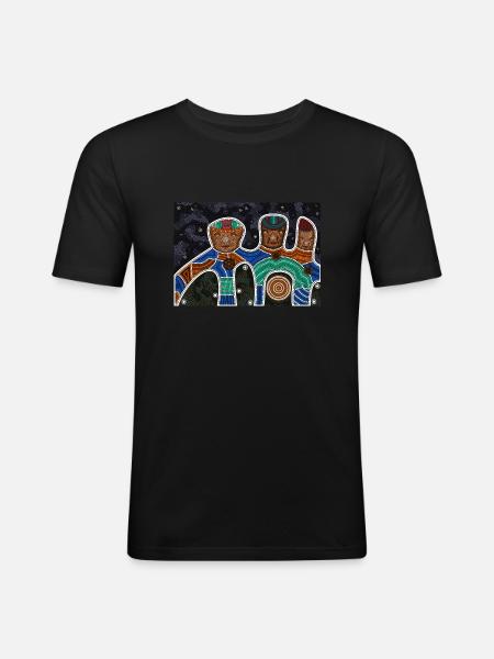 Relation amicale - T-shirt près du corps Homme - noir