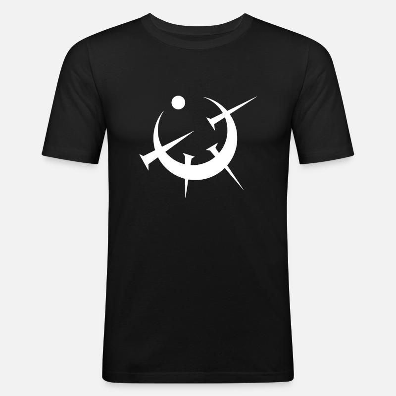 Sturmlichtarchiv - Männer Slim Fit T-Shirt - Schwarz