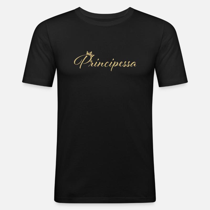 Principessa - Männer Slim Fit T-Shirt - Schwarz