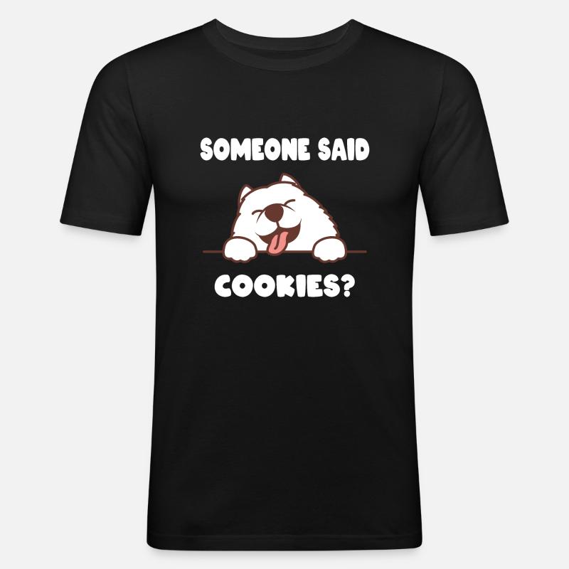 Doux chien biscuits - T-shirt près du corps Homme - noir