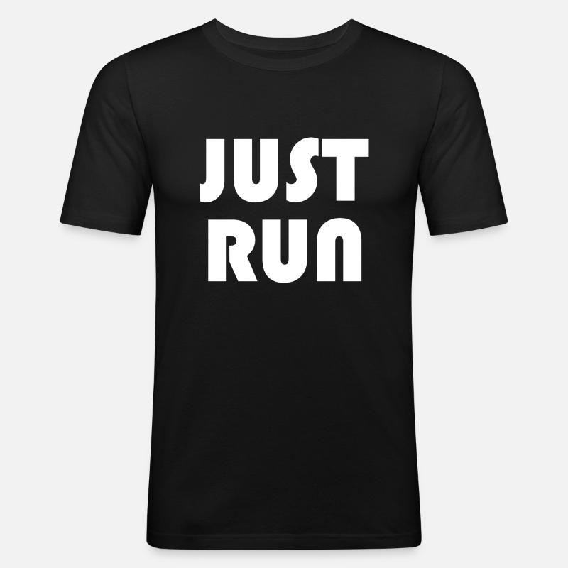 IL SUFFIT DE COURIR - T-shirt près du corps Homme - noir