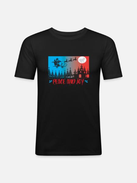Peace and Joy - Men's Slim Fit T-Shirt - black
