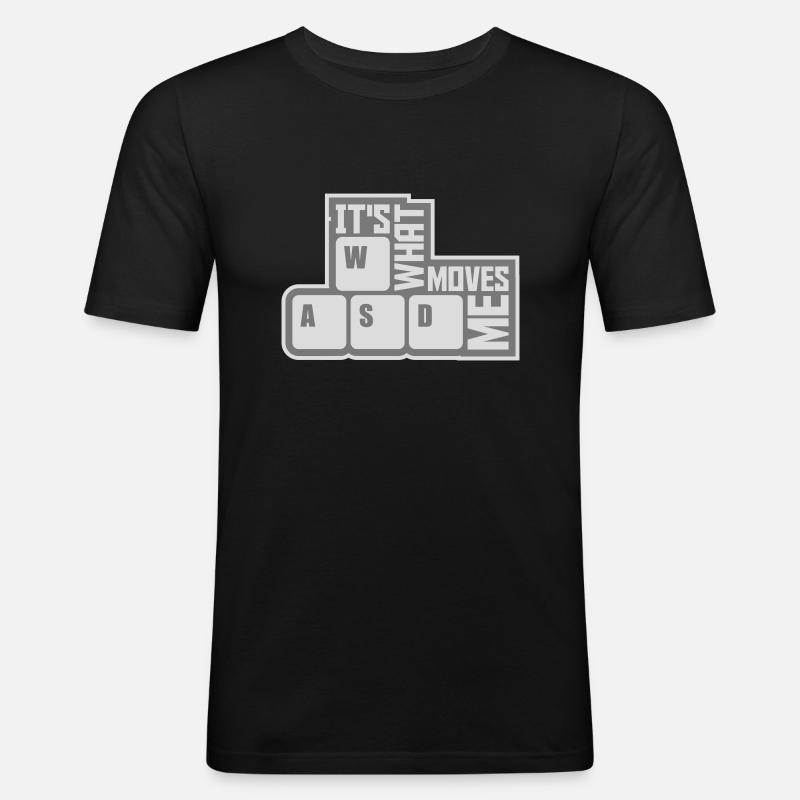 c’est ce qui m’émeut - T-shirt près du corps Homme - noir