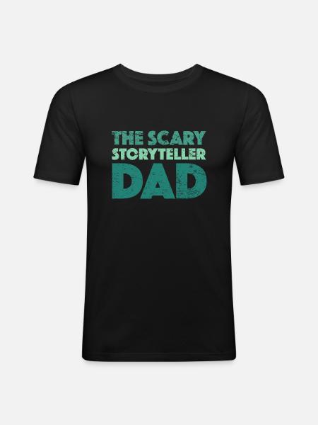 Le père conteur effrayant - T-shirt près du corps Homme - noir