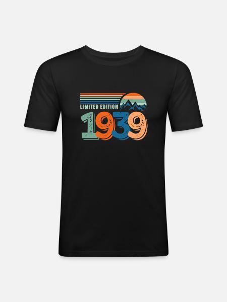Limited edition 1939 - Men's Slim Fit T-Shirt - black