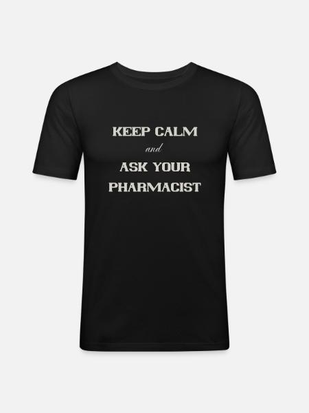 keep calm - Men's Slim Fit T-Shirt - black