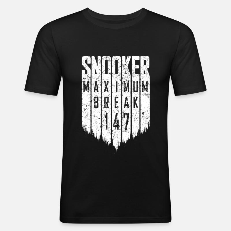 Snooker - Maximum Break 147 - Männer Slim Fit T-Shirt - Schwarz