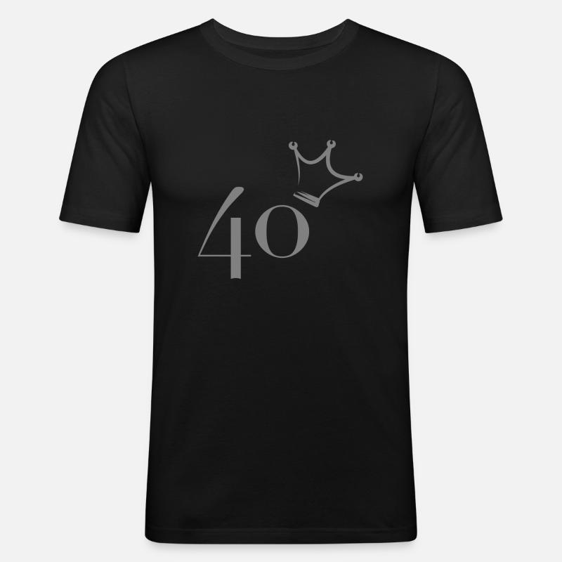 40th birthday - Men's Slim Fit T-Shirt - black