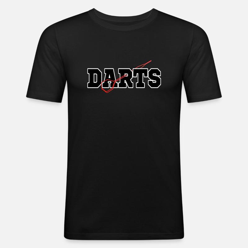 Fléchettes Fléchettes Fléchettes - T-shirt près du corps Homme - noir