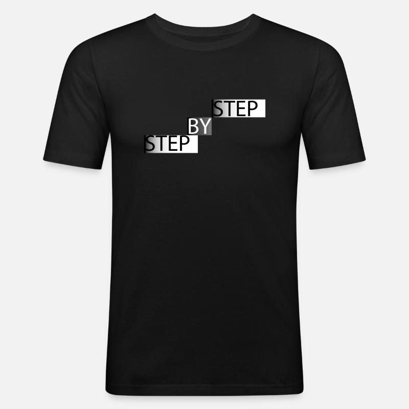 Step by step - T-shirt près du corps Homme - noir
